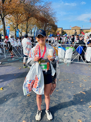 Erin Moran at Philadelphia Marathon